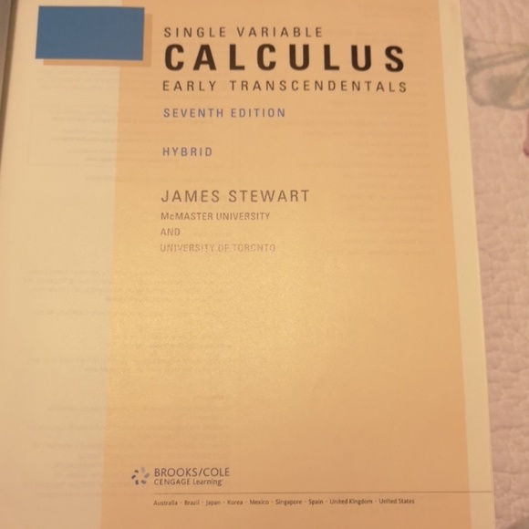 Single Variable Calculus 7E Early Transcendentals - Picture 3 of 4